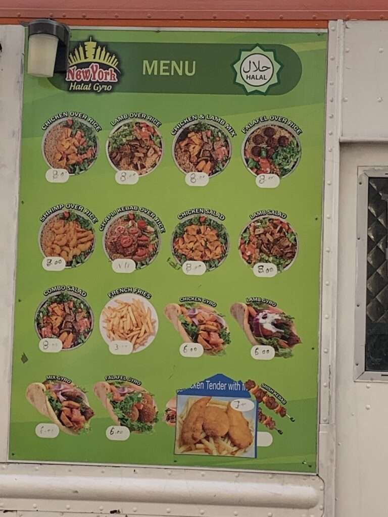 Norristown Halal Food Truck menu 1
